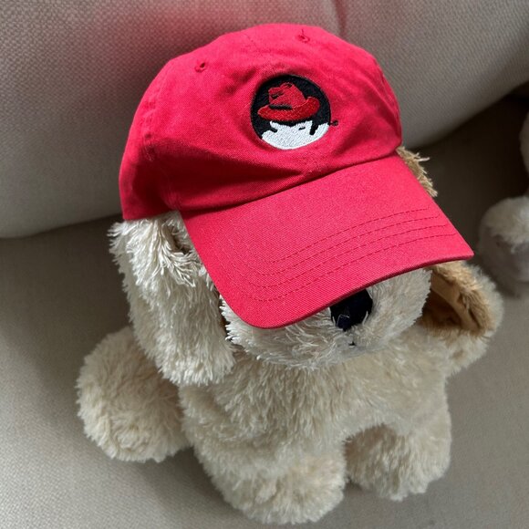 Red Hat Baseball Cap Hat with RedHat Linux Logo - Picture 8 of 15